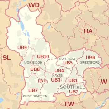 southall postcodes